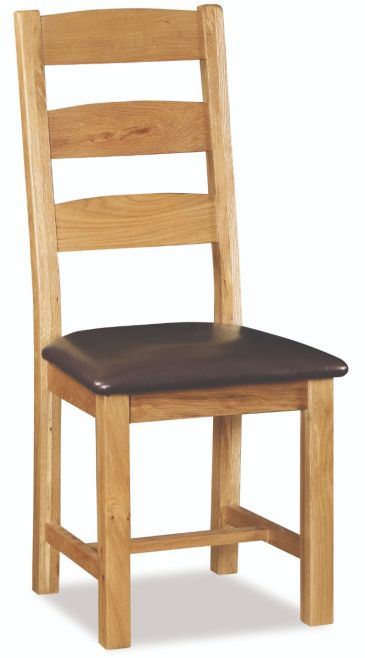 Salisbury Slatted Chair with PU Seat by Condell/Global Home Group | Style Our Home