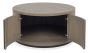 Vega Grey Oiled Oak & Peppercorn Round Coffee Table by Bentley Designs | Style Our Home