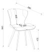 Garcia - Olive Vintage Faux Leather Chair with Black Legs (Pair)
