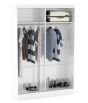 Lynx White 2 Door Sliding Wardrobe With Mirror