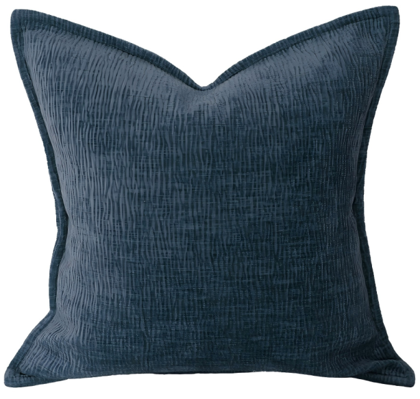 Ripple Texture Chenille Navy by Malini | Style Our Home