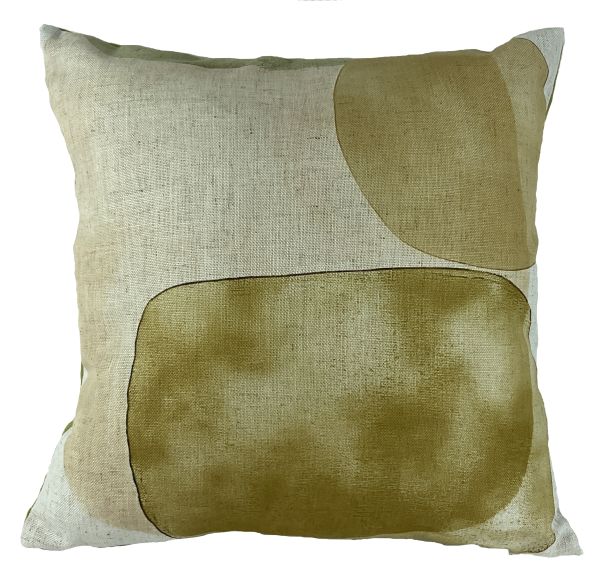 Modern Bubble Printfaux Linen Swamp Grey by Malini | Style Our Home