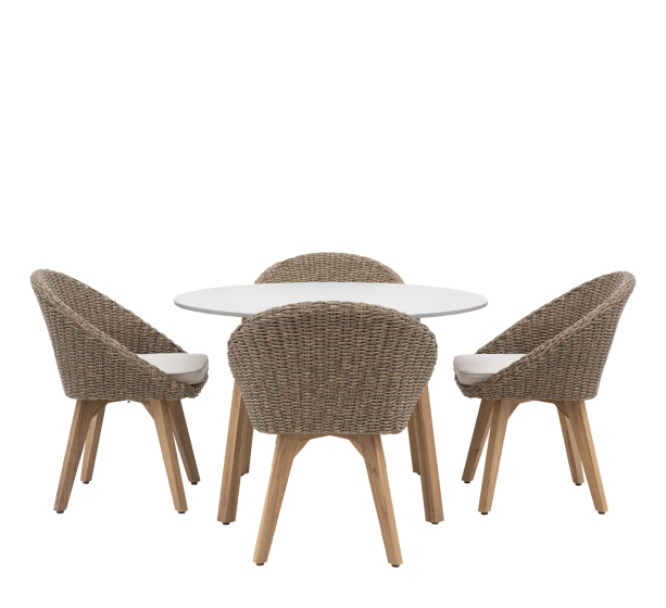 Avena 4 Seater Round Dining Set by Gallery Living | Style Our Home