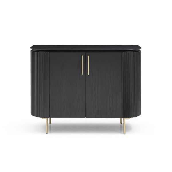 Lantine 2 Door Cabinet - Matte Black Oak by Tommy Franks | Style Our Home
