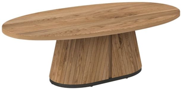 Vega Rustic Oak & Peppercorn Oval Coffee Table by Bentley Designs | Style Our Home