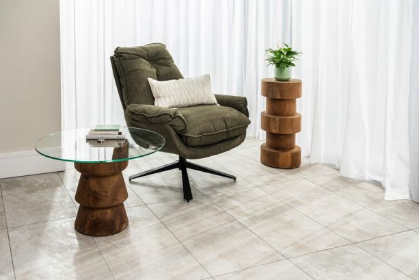 Padstow Easy Chair - Olive Green Twill by Monologue | Style Our Home