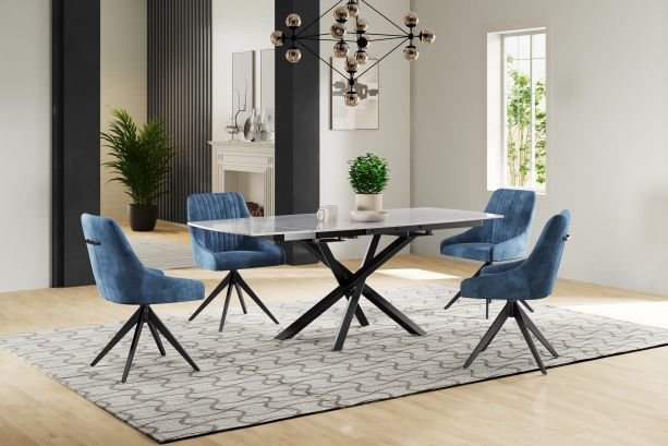 Envo Ceramic Pearla Grey 120-180 - Ext Gloss by Heritance Furniture | Style Our Home
