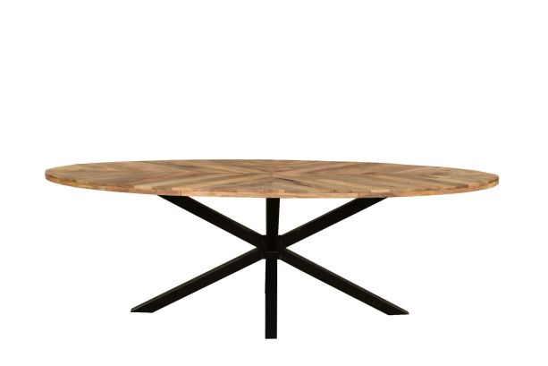 Tavola Edge 2.4M Sunburst Oval Dining Table by Jali Editions  | Style Our Home
