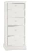 Ashby White 5 Drawer Tall Chest - Style Our Home