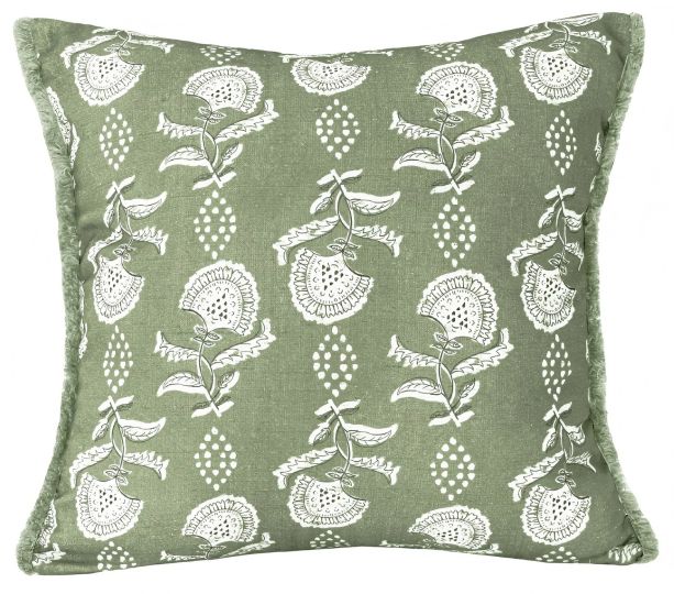 Block Floral Print Sage by Malini | Style Our Home