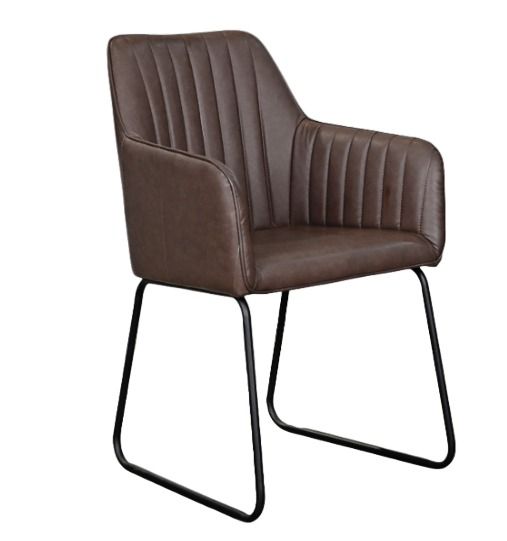 Lancia Dining Chair Vegan Leather Chestnut SET OF 2by Bluebone | Style Our Home