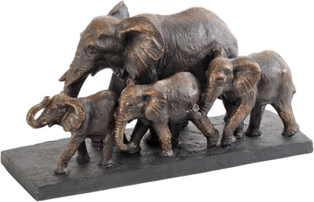 Antique Bronze Parade Of Elephants Sculpture By Libra | Style Our Home