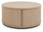 Vega Scandi Oak & Peppercorn Round Coffee Table by Bentley Designs | Style Our Home