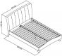Montreux Soft Grey Vertical Stitch Kingsize Bedstead 