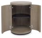 Vega Grey Oiled Oak & Peppercorn Round Lamp Table by Bentley Designs | Style Our Home