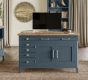 Signature Blue Hidden Home Office Desk by Baumhaus | Style Our Home