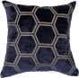 Large Hexagon Cut Velvet Navy by Malini | Style Our Home