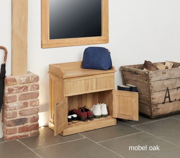 Baumhaus Mobel Oak Shoe Bench with Hidden Storage - Style Our Home