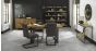 Marque Upholstered Cantilever Chair - Dark Grey Fabric (Pair) - Style Our Home