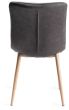 Eriksen - Dark Grey Faux Leather Chairs with Grey Rustic Oak Effect Legs (Pair) from Style Our Home