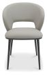 Luca - Grey Faux Leather Chair with Matt Black Legs (Pair) by Bentley Designs | Style Our Home