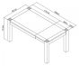Turin Dark Oak 4-6 Seater Small End Extending Dining Table