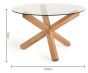 Turin Glass 4 Seater Table - Light Oak Legs & 4 Dali Grey Velvet Chairs by Bentley Designs | Style Our Home