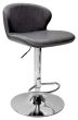 Rosso - Dark Grey Vintage Faux Leather Gaslift Swivel Barstool with Chrome Base (Single)