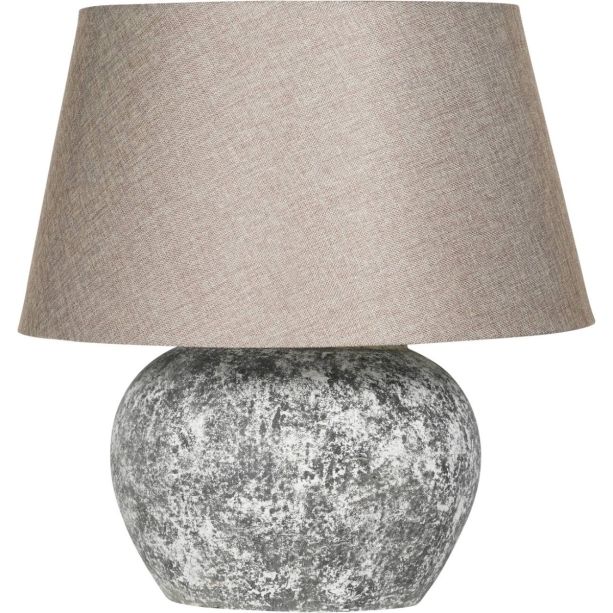 Aged Round Table Lamp With Shade by Libra Designs | Style Our Home