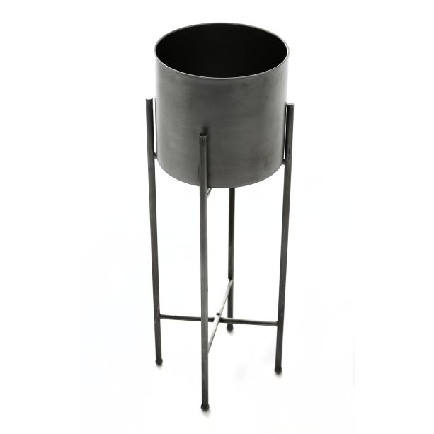 Set Of Two Silver Planters On Stand by Hill Interiors | Style Our Home