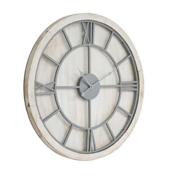 Williston White Wall Clock by Hill Interiors | Style Our Home