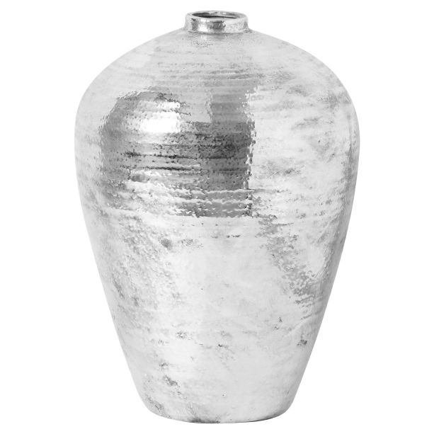 Large Hammered Silver Astral Vase by Hill Interiors | Style Our Home