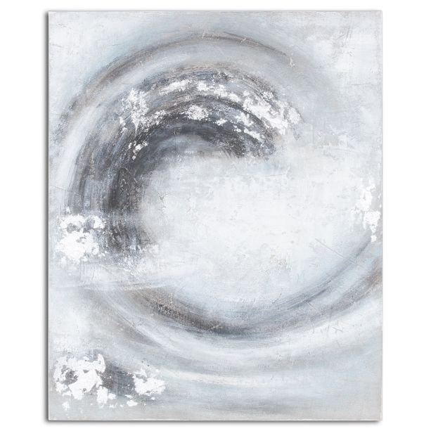 Sierra Silver And Grey Hand Painted Canvas by Hill Interiors | Style Our Home  