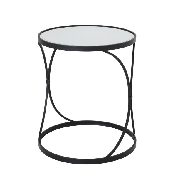 Concaved Set Of Two Black Mirrored Side Tables by Hill Interiors | Style Our Home  