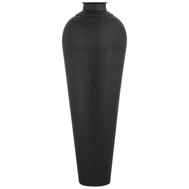 Matt Black Large Hammered Vase With Lid by Hill Interiors | Style Our Home  