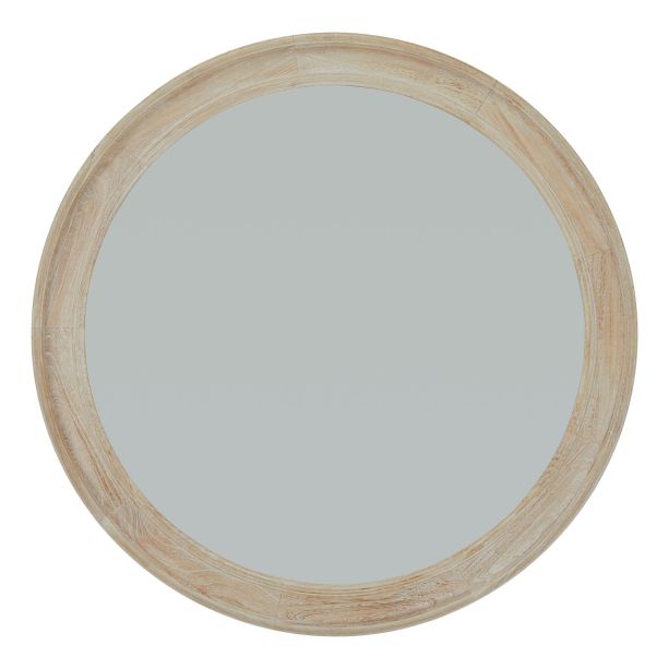 Washed Wood Round Framed Large Mirror by Hill Interiors | Style Our Home  