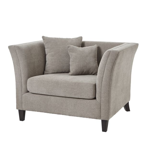 Vesper Taupe Cushion Back Snuggle Chair by Hill Interiors | Style Our Home  