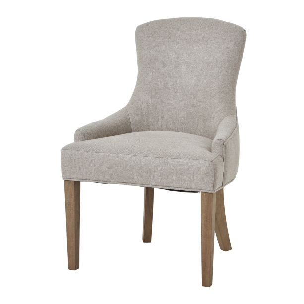 Brockham Oatmeal Twill Dining Chair by Hill Interiors | Style Our Home  