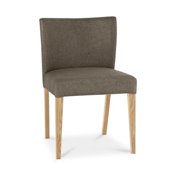 Turin Light Oak Upholstered Black Gold Dining Chair (a pair) - Style Our Home