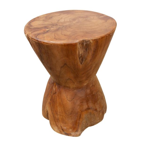 Round Bobbin Stool / Side Table Natural wax by Monologue | Style Our Home