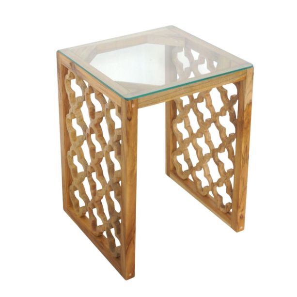 Antigua Lamp Table - glass top by Monologue | Style Our Home