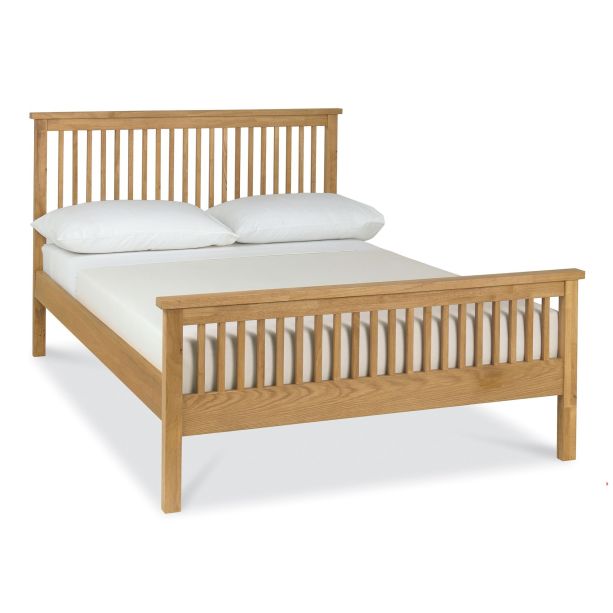 Atlanta Oak High Footend Double Bedstead - Style Our Home