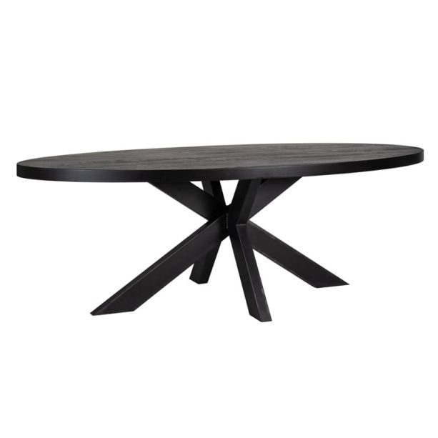Watson Black 235cm Dining Table Incl. Spider Leg Black by Richmond Interiors | Style Our Home