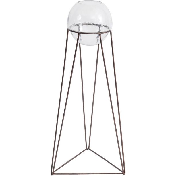 Bella Floor Standing Fishbowl Planter with Aged Copper Base by Ora Designs | Style Our Home
