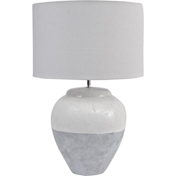 Skyline Grey Porcelain Table Lamp and Shade By Libra | Style Our Home