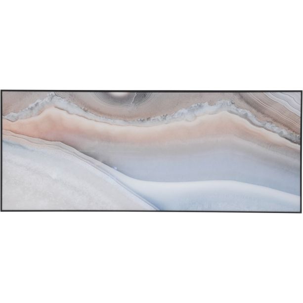 Soft Pink And Blue Agate Glass Wall Art 125x50cm by Ora Designs | Style Our Home