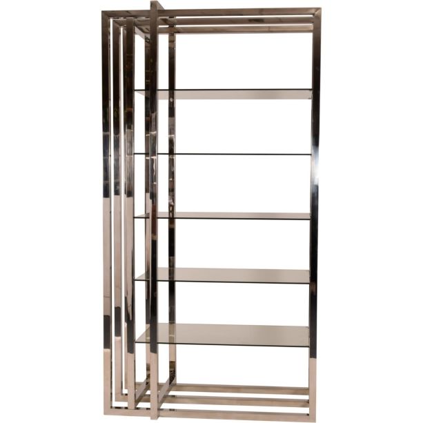 Belgravia Steel and Glass Display Unit 120x60x230cm by Libra Designs | Style Our Home
