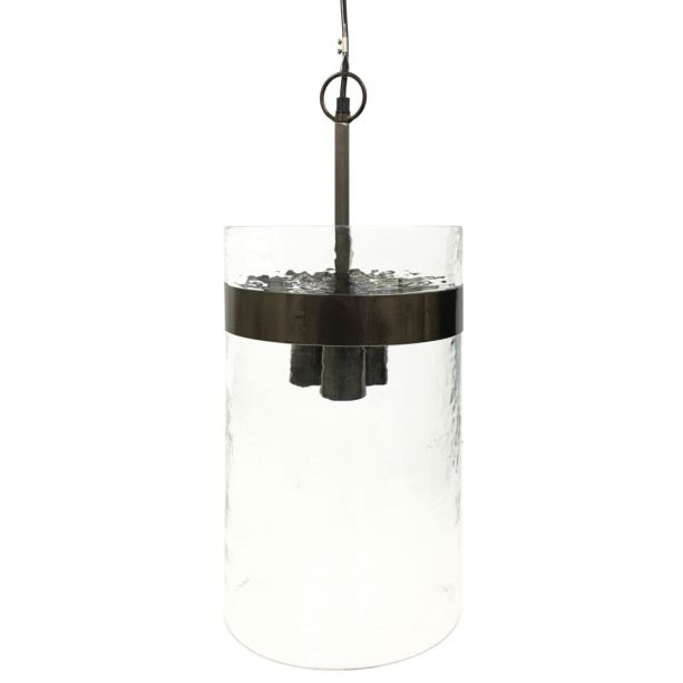 Atrium Three Light Glass Pendant Met Black - E14 60W by Libra Designs | Style Our Home