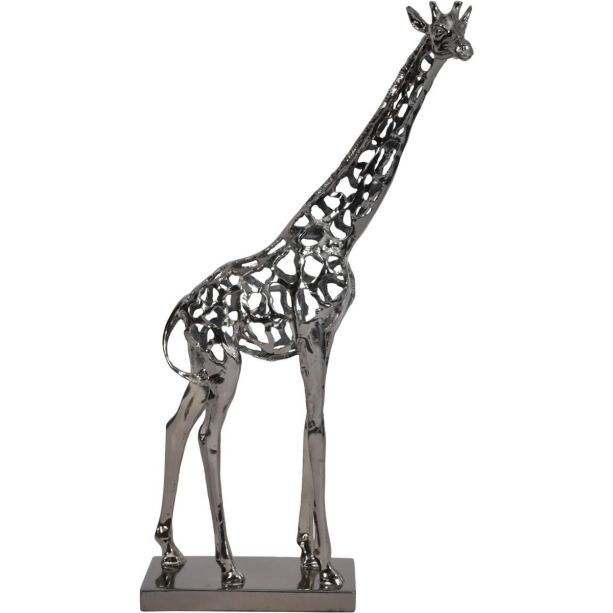 Courtney Black Nickel Hollow Giraffe 70cm Sculpture By Libra | Style Our Home