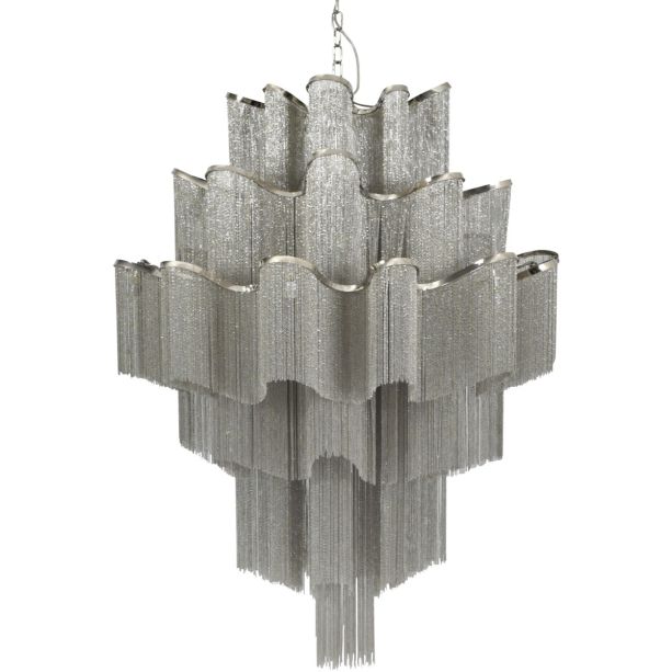 Niagara Silver Chain 15 Light Pendant Lamp Extra Large By Libra | Style Our Home